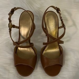 Brown Coach heels size 8.5,